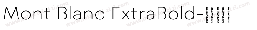 Mont Blanc ExtraBold字体转换